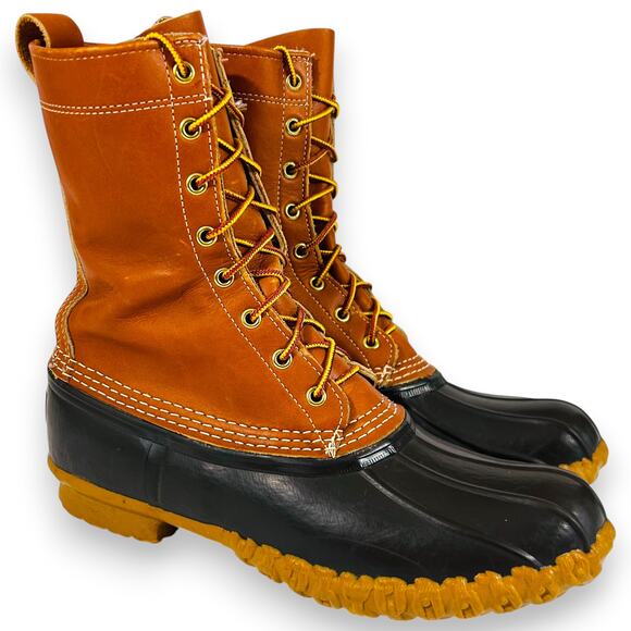 Bean Mens 9 Maine Hunting Boots 10" Leather Upper L.L. Bean - Picture 1 of 12